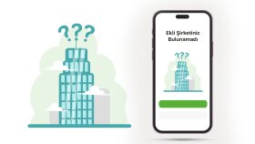 Ekli şirketiniz bulunmadı ekranı için illüstrasyon çalışması
