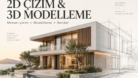 ben, 2D mimari çizim ve 3D modelleme yaparım