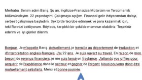  Fransızca çeviri yapıyorum