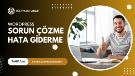 Wordpress sitenizde sorunları çözerim