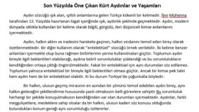Son Yüzyılda Öne Çıkan Kürt Aydınlar ve Yaşamları 