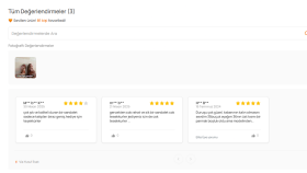 Trendyol değerlendirmelerinin E-ticaret sitesine entegresi