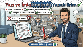 yazılarınızın imla ve detaylı incelemesini yapabilirim
