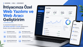 ihtiyacınıza özel web yazılımı ve web aracı geliştiririm
