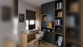 Modern Home Office – Çalışma Odası 3D Tasarım
