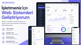 işletmenize özel yönetim panelli sistemler geliştiriyorum