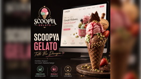 Scoopya Gelato Dondurma Web Sitesi UI Tasarımı