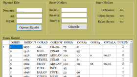 Öğrenci-Not Kayıt Sistemi