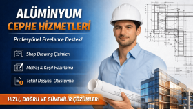 Alüm. Cephe sistemleri için Danışmanlık ve çizimler yaparım