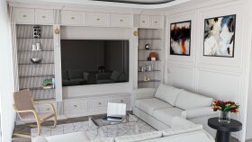 Villa Üstek - Salon TV Duvarı