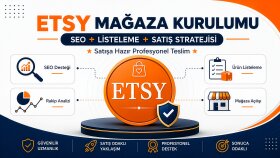Etsy mağazanızı açıp, satışa hazır olarak teslim ederim