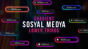 Gradient Sosyal Medya Lower Third