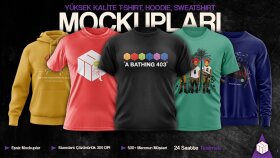 Tshirt, Hoodie, Sweatshirt, Poster, Sticker vb. Mockuplar