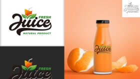 Fresh juıce konsept logo tasarımı