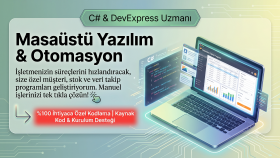 şirketinize C# ile özel masaüstü programlar geliştirebilirim