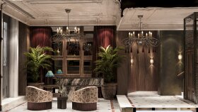 İç Mekân 3D Render (Otel İç Mekân Tasarımları)