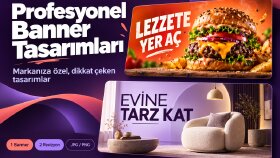 profesyonel reklam ve sosyal medya banner tasarımı yapıyorum