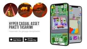 Hyper Casual oyunlar için görsel tasarım yapıyorum