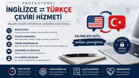İngilizce ve Türkçe çeviriler yapıyorum