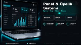 paket satışlı üyelik ve yönetim paneli sistemi yaparım