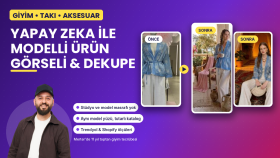ürünlerinizi yapay zeka ile mankene giydirir, dekupe ederim