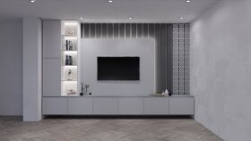 Tv Ünitesi Tasarımı Render