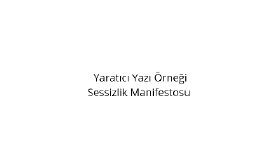 Sessizlik Manifestosu