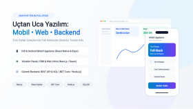 projenizi uçtan uca web mobil ve backend olarak yapabilirim