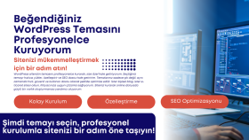 beğendiğiniz wordpress temasını profesyonelce kurarım