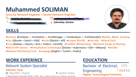 Teknoloji Alanında İngilizce CV