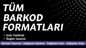 tüm barkod formatlarına uygun çalışmalar yaparım