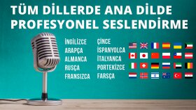 Tüm dillerde profesyonel seslendirme çalışması