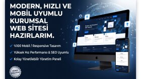 modern, mobil uyumlu ve hızlı kurumsal web sitesi hazırlarım