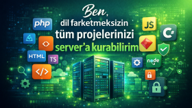 dil farketmeksizin tüm projelerinizi server'a kurabilirim