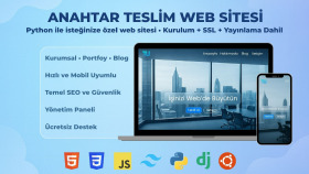 istediğiniz web sitesini anahtar teslim şeklinde yaparım