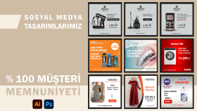 sizin markanızı post ve story tasarımları hazırlarım