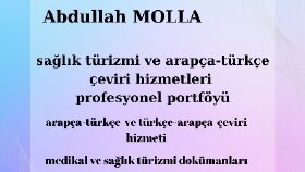  Sağlık Turizmi ve Arapça-Türkçe Çeviri Hizmetleri Profesyonel Portföyü
