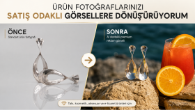 ürün fotoğraflarınızı reklam görsellerine dönüştürürüm