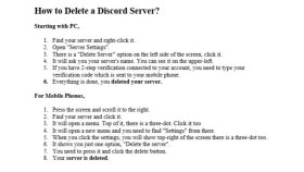 Deleting a Discord Server