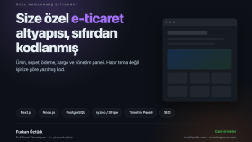 size özel kodlanmış e-ticaret sitesi geliştiririm