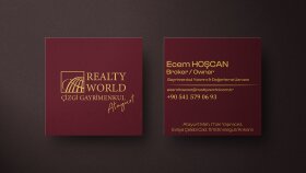 Realty World Çizgi Gayrimenkul İçin Kurumsal Kartvizit