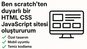 sıfırdan HTML CSS JS ile web sitesi oluştururum