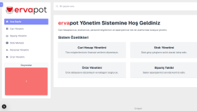 ervapot ERP Aplikasyonu