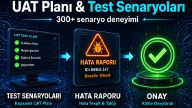 yazılımınız için UAT planı ve test senaryoları hazırlarım