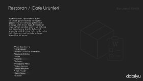 Restoran / Cafe Ürünleri