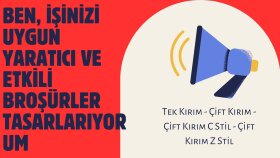 işinize uygun etkili broşür tasarımı yapıyorum