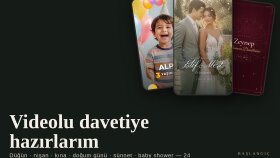 düğün ve doğum günü için müzikli videolu davetiye hazırlarım