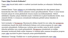 Yapay Zeka Nedir? Nerede Kullanılır?