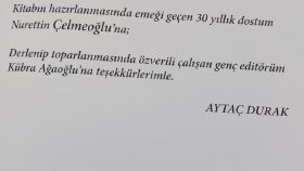 Aytaç Durak- Editörlük Hizmeti