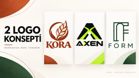 markanız için 2 özgün logo konsepti tasarlarım